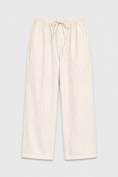 VAMOSCLO Striped Lyocell Blend Relax Fit Trousers