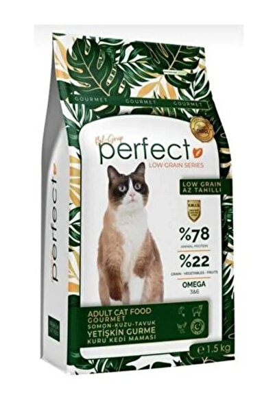 PERFECT Gourmet Yetişkin Somon Tavuk Kuzu Kedi Maması 1.5 Kg