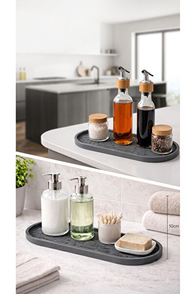 Veylora34 Silikon organizer altlığı -mutfak banyo tezgah düzenleyici,yağdanlı...