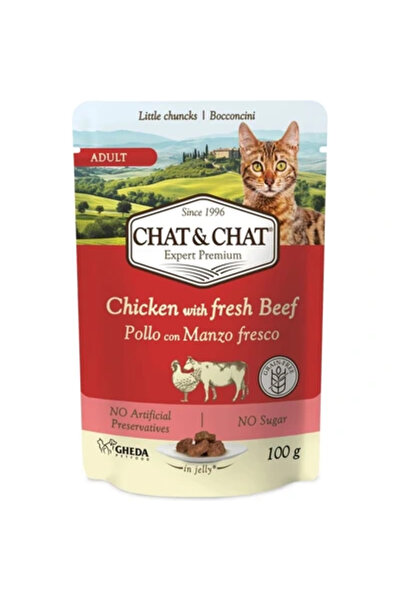 Brit Care CHAT&CHAT ADULT CHUNKS CHICKEN & BEEF 100 g