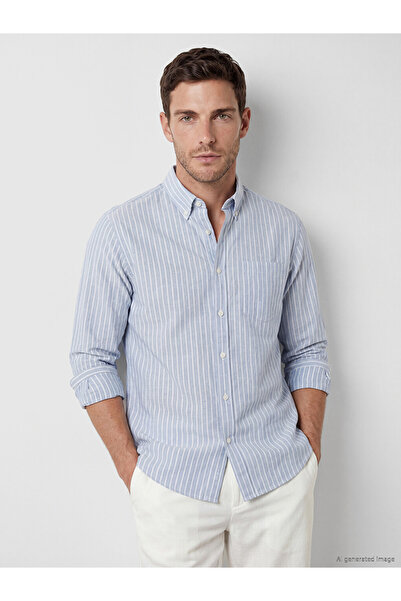 LC Waikiki Regular Fit Striped Oxford Men's Shirt