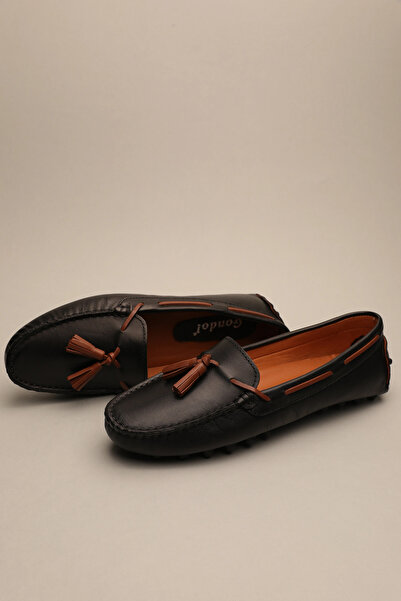 Gondol Women's Genuine Leather Classic Loafer Black 41 Ttx.786