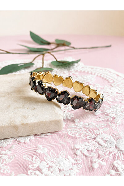 FLAWSOME JEWELRY STORE Heart and Stone Zircon Stone Elastic Summer Bracelet B...