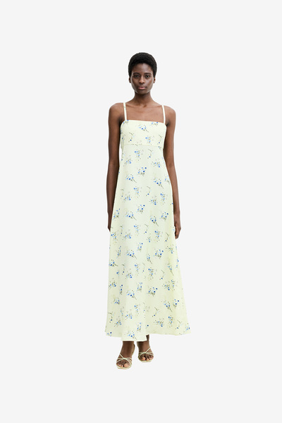 French Connection Women's Cucumber Crush Ennis Satin Harper Maxi Dress