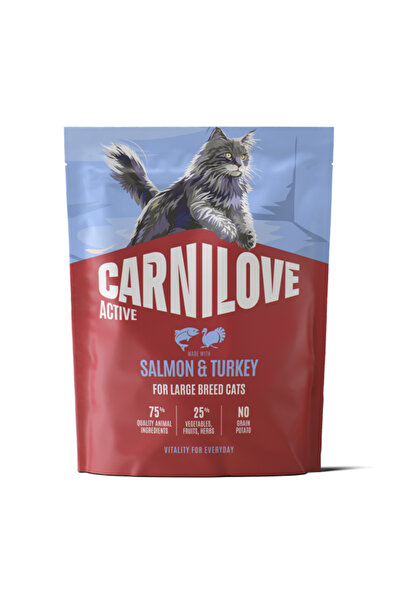 Brit Care Carnilove Ctive Cat Dry Salmon & Turkey Adult Large Breeds 400 g