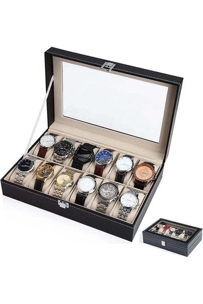 Generic Watch Box PU Leather Watch Jewelry Storage Box Household Watch Collec...