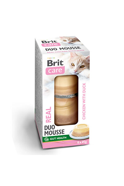 Brit Care Cat Double Layer Mousse Real Chicken and Chicken with Duck 6x25 g