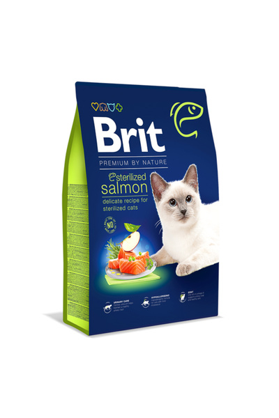 Brit Care Brit Premium by Nature Cat Sterilized Salmon 8 kg