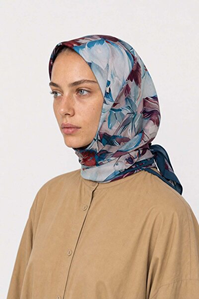 Mooncorn Laurel Pattern Hebei Silk Scarf