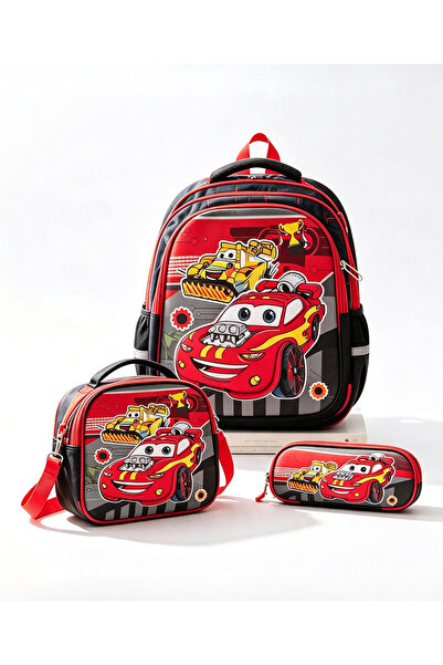 Fab N Funky School Kit, Racing Motor Themed, Includes Lunch Bag, Pencil Pouch...