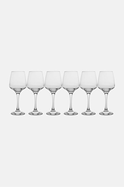 LAV 6 Pieces Lal Wine Glass 295ml, Transparent