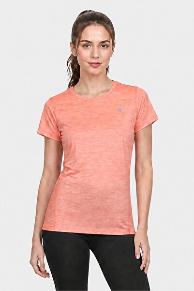 MIZUNO Women Sportswear Fit Short Sleeve Training T-Shirt, Coral
