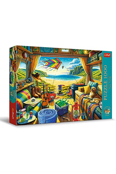 Trefl PUZZLE 1000 PREMIUM PLUS TEA TIME CALATORIE CU CARAVANA