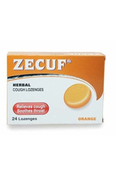 Zecuf Herbal Lozenges, Orange Flavor, 24 Count