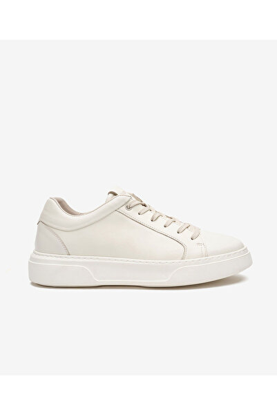 Greyder Erkek Kırık Beyaz Hakiki Deri Sneaker Ayakkabı 6K1SA64822