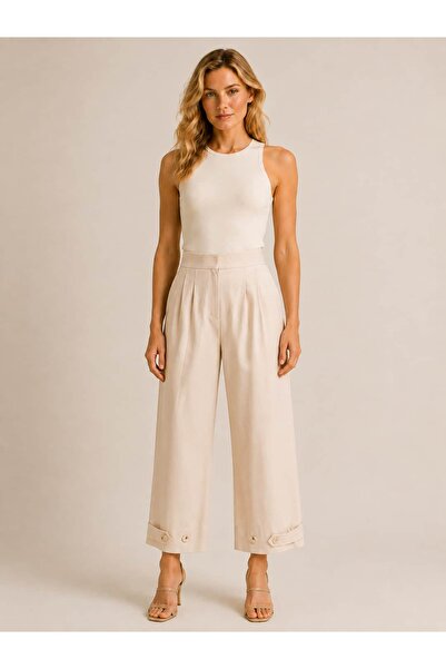EFİL Ankle Length Pipe Leg Trousers