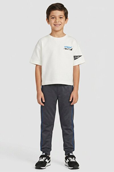 Peoples Market Kids Boy Graphic Print Short Sleeve T-Shirt, White