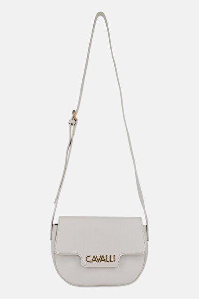 Cavalli Class Women Brand Logo Crossbody Bag, White