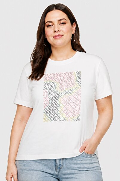 Hugo Boss Boss Women Crew Neck Short Sleeve Embellished T-Shirt, White