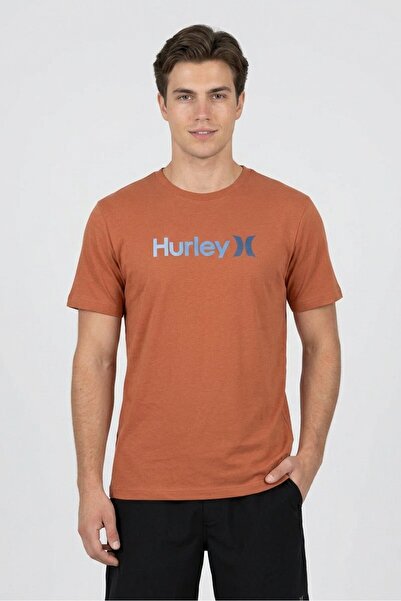Hurley Men Sportswear Fit Short Sleeve Outdoor T-Shirt, Rust
