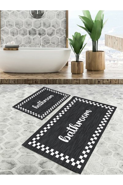 EVSEHOMES Non-Slip Base, Bathroom Mat Set of 2 (40X60 + 60X90 cm)