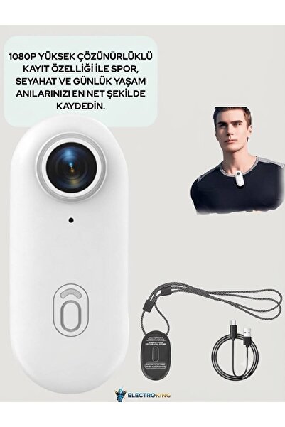 electroking Mini Wifi Su Geçirmez Giyilebilir 1080P H.264 Aksiyon Kamerası Fu...