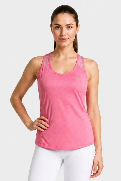 MIZUNO Women Sportswear Fit Sleeveless Training Tank Top, Pink