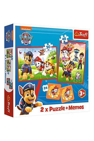 Trefl PUZZLE 2IN1 MEMO PATRULA CATELUSILOR ECHIPA IN ACTIUNE