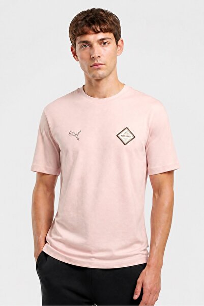Puma x Porsche Legacy Men Sportswear Fit Short Sleeve Outdoor T-Shirt, Peach
