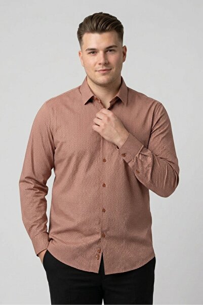 Hugo Boss Boss Men Regular Fit Allover Print Long Sleeves Dress Shirt, Multic...