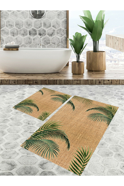 EVSEHOMES Non-Slip Base, Bathroom Mat Set of 2 (40X60 + 60X90 cm)