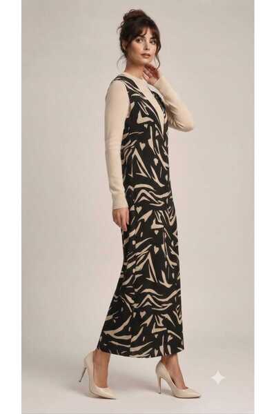 newmisal Women's Tricot Jacquard Salopet Suit