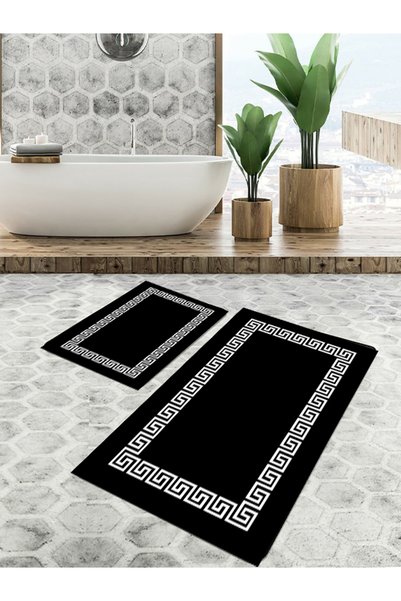 EVSEHOMES قاعدة مضادة للانزلاق، طقم سجادة حمام مكون من قطعتين (40x60 + 60x90 سم)