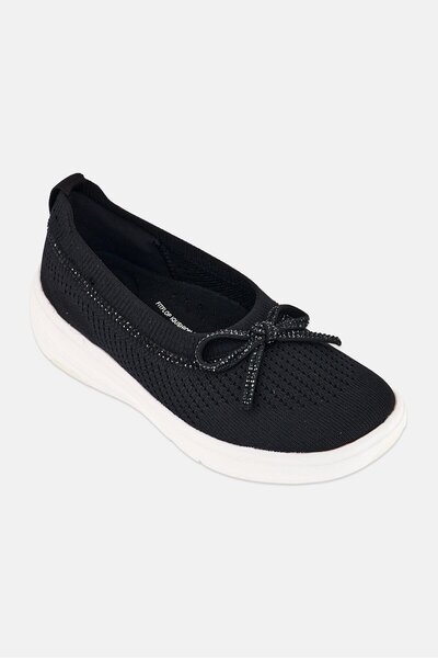 Fitflop Women Super Q Bow Crystal Slip On Casual Shoes, Black
