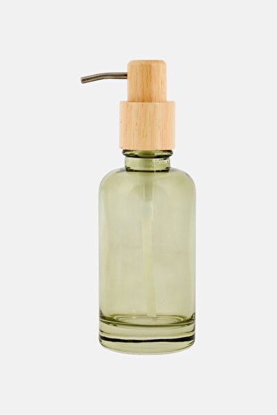 Muy Mucho Dispensers Glass Soap Pump, Olive