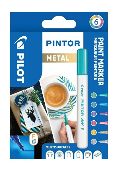 Pilot Pintor Marker Fine Metal Mix 6 culori (Vârf fin)