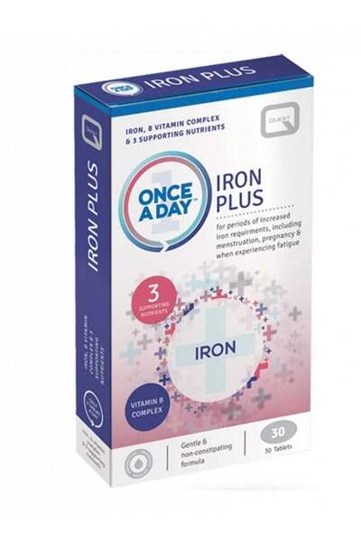 Quest Once A Day Iron Plus Helps reduce tiredness and supports red blood cell...