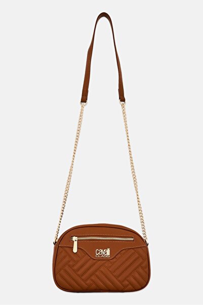Cavalli Class Women Brand Logo Cross Body Bag, Brown