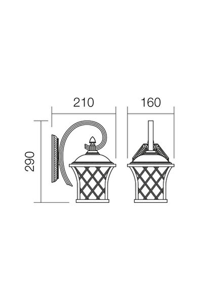 OEM Aplica exterior Bremen 9951, 1 x E27, maro, clasic
