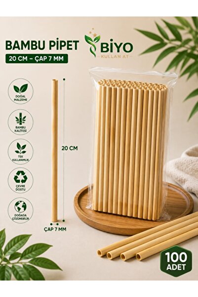 PİPET BAMBU 100 ADET
