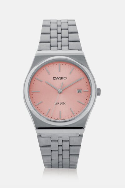Casio Men MTP-B145D-4AVDF Stainless Steel Analog Watch 35 mm, Silver