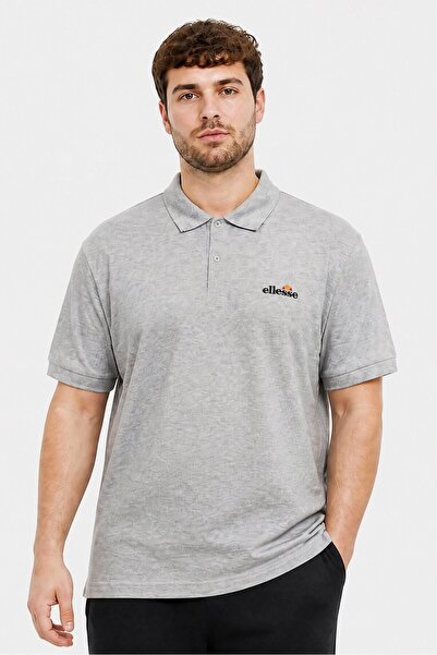 Ellesse Men Regular Fit Solid Short Sleeve Polo Shirt, Grey