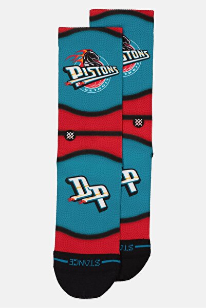 Stance x NBA Men Detroit Pistons Graphic Print Crew Socks, Multicolor