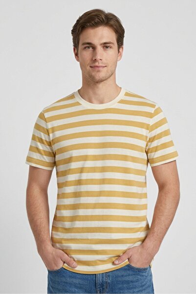 Stance Men Crew Neck Short Sleeve Stripe T-Shirt, Multicolor