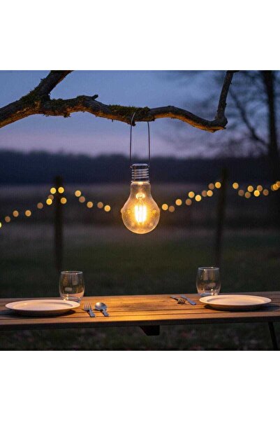 OEM Lampa solara Hoff, bec, plastic + sticla, H 25.5 cm, exterior