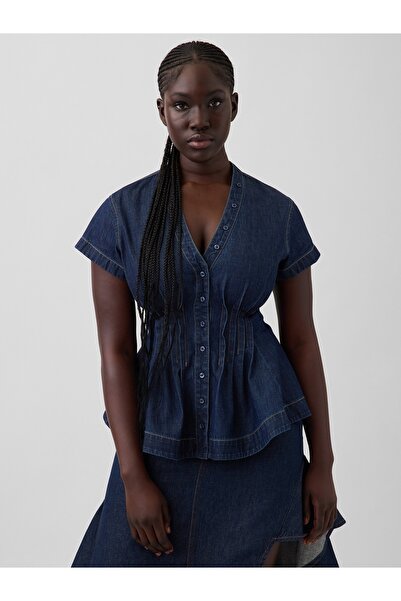 GAP Kadın Koyu Mavi × HFR Denim Peplum Gömlek by IGDALYAH