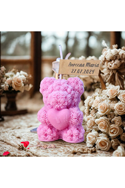 Generic Brand Set 50 Marturii personalizate, Botez Fetita, lumanare din ceara...