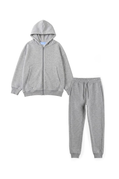 La ciel Paris Gray Hooded 2-Piece Set