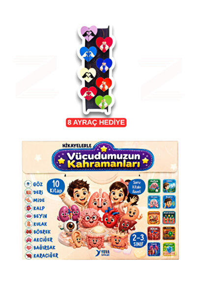 Yuva Yayınları 2-3 Sınıflar İçin Hikayelerle Vücudumuzun Kahramanları 10 Kita...
