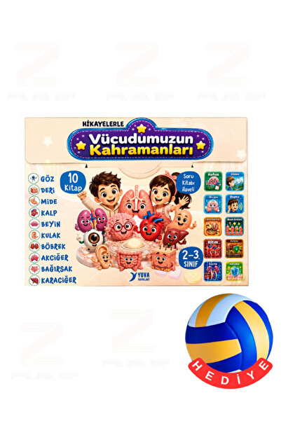 Yuva Yayınları 2-3 Sınıflar İçin Hikayelerle Vücudumuzun Kahramanları 10 Kita...